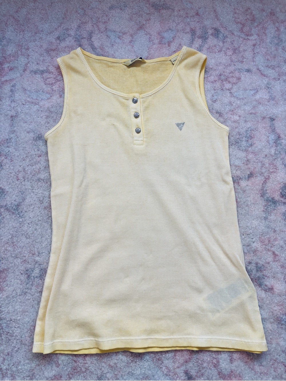 Guess girls yellow tank top